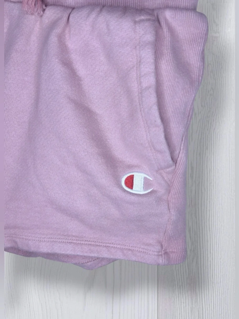 CHAMPION Dusty Rose Drawstring Athletic Sweat Shorts with Pockets